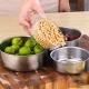 Kitchen Bowl Set with Lids, 5 Pieces, Stainless Steel