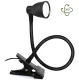 LED Clip-On Desk Lamp, 5W, USB Powered, Black