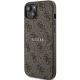 Guess 4G Collection Leather Metal Logo MagSafe Case for iPhone 15 Plus / 14 Plus, Brown