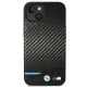 BMW iPhone 14 Plus Case Leather Carbon, Black