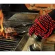 Kaminer Heat-Resistant Grill and Oven Gloves, Black/Orange