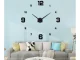 3D Wall Clock XXL 130 cm Black