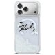 Karl Lagerfeld Liquid Glitter Karl Script Logo MagSafe Phone Case Cover iPhone 17 Pro Max - Clear
