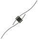 Black Wall Lamp 60cm, Warm White Light