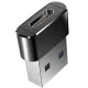 USB-C to USB-A Adapter Female to Male OTG for Data Sync and Charging, Black