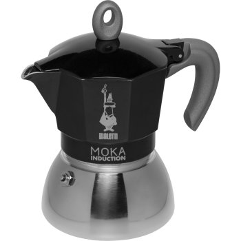 Bialetti Moka Induction Espresso Maker, 4 Cups, Black