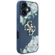 Guess Grained Roses Big 4G Logo Case for iPhone 16, Blue