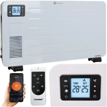 Kaminer Ziflo Electric Convector Heater 2300W with WiFi & Remote, White