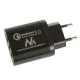Maclean MCE479 B Wall Charger 3x USB Qualcomm Quick Charge 3.0, Black