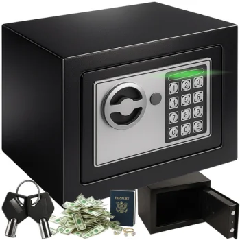 Ruhhy 00026101 Safe with Electronic Lock, Black