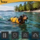 Purlov Dog Life Jacket, Size M, Yellow