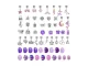 DIY Bracelet and Necklace Jewelry Making Kit with Charm Box, 66 Pieces, Purple