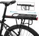 Universal Bicycle Rear Aluminum Trunk Bike Rack, Black