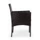 MultiGarden Garden Furniture Set, 2 Chairs and Table, Dark Brown