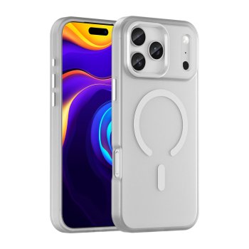 Magnetic Abrasive Phone Case Cover iPhone 17 Pro Max Compatible with MagSafe - Matte White