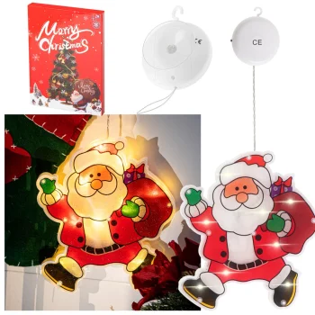 LED Christmas Window Decoration with Suction Cup Santa Claus