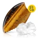 4FIZJO Grooved Gua Sha Facial Massage Stone Natural Tiger\'s Eye Quartz