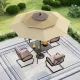 Carruzzo L43E Three-Layer Garden Parasol, 3m