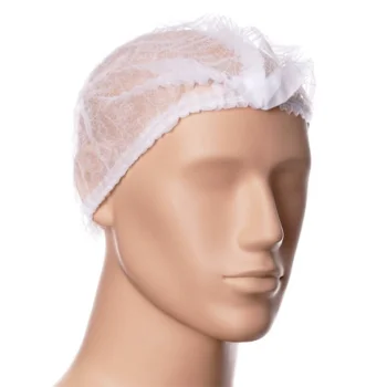 Disposable Non-Woven Clip Caps 100 pcs White