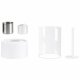 Smokeless Tabletop Fireplace Bio Ethanol for Indoor Outdoor Use, white