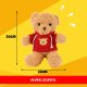 Soft Cuddle Teddy Bear 30cm Plush Toy for Kids Kruzzel 26760, light brown