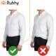 Ruhhy 27226 Adjustable Shirt Stays for Men, Non-Slip Tucked Shirt Holder, Black