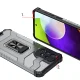 Hybrid Case Crystal Ring Case for Samsung Galaxy A72 4G with Ring Kickstand, Black