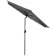Plonos Folding Garden Parasol with Cover, 300 cm, Graphite
