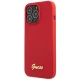 Guess iPhone 13 Pro Max Case Silicone Vintage Gold Logo, Red
