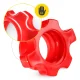 4Fizjo 25 mm Plastic Threaded Barbell Collars, 2 pcs, Red