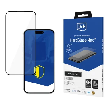 Tempered Glass 3mk HardGlass Max for Apple iPhone 17 Pro, Black