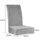 Ruhhy Universal Chair Cover, Grey Velour