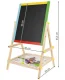Children\'s Double-sided Magnetic Wooden Drawing Board with Accessories, 65cm