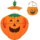 Kruzzel Kids Pumpkin Costume, 3 Pieces, Orange