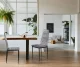 Set of 4 Velvet Dining Chairs ModernHome Tufted Backrest, grey