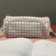 Maaleo 00024509 Two-Compartment School Pencil Case, White Checkered