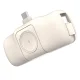 Wozinsky WF16-YCS 5000mAh 15W USB-C Mini Power Bank with Built-in USB-C Cable and Apple Watch Charger - Beige