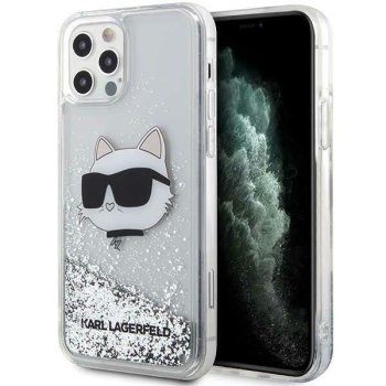 Apple iPhone 12 / 12 Pro 6.1" Karl Lagerfeld Glitter Choupette Head Case Cover (KLHCP12MLNHCCS), Silver