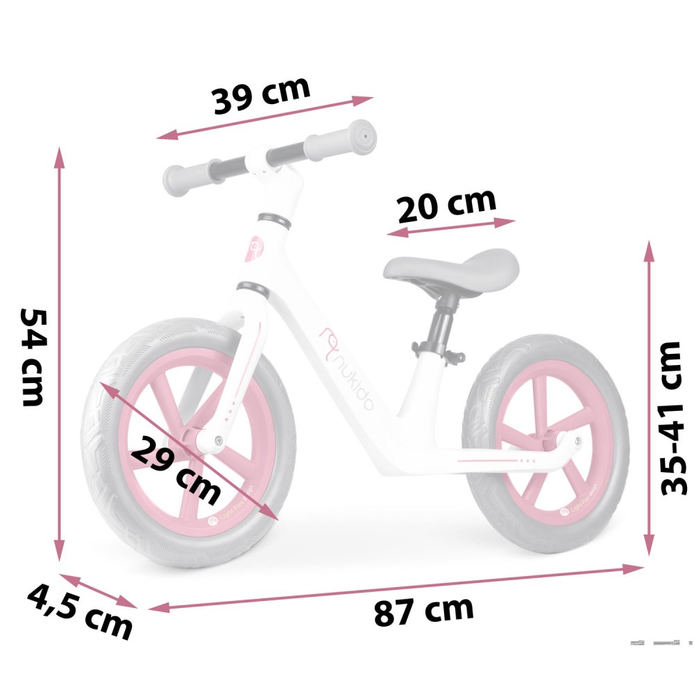Nukido Light Flee Kids Balance Bike with 12-Inch Wheels (3)