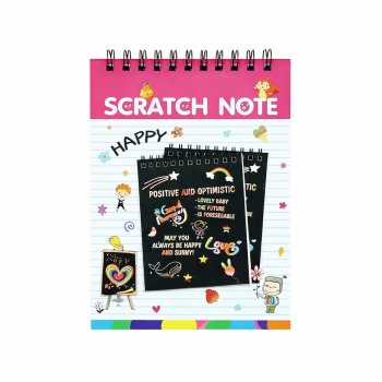 Rainbow Scratch Paper Art Notebook A5 for Kids and Adults Creative Drawing Pad