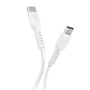 Sbs USB-C to USB-C Cable Power Delivery 25W, 1m, White