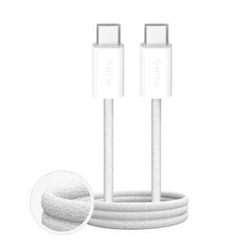 Puro Fabrik 4 Braided USB-C to USB-C Cable 240W 1m - White