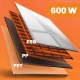 Infrared Heating Panel Berdsen BD-984, 600W, Glass, Wi-Fi, Remote