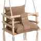 KRUZZEL Toddler Indoor Velvet Swing Seat H26685, Beige