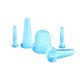 4FIZJO Silicone Acupuncture Vacuum Massage Cupping Bubbles Jars Cups for Face and Body, 5 pcs., Blue