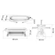 Foldable Baby Bathtub with Thermometer and Newborn Support Ricokids RK-287, white-grey