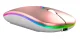 Wireless RGB LED Optical Mouse with Rechargeable Battery Bluetooth, rose gold