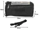 Waterproof Bike Handlebar Bag with Phone Holder and Shoulder Strap, Black