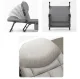 Folding Camp Bed Sun Lounger with Adjustable Backrest, Grey