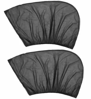 Car Window Mosquito Nets & Sunshades, 2 Pcs, Black